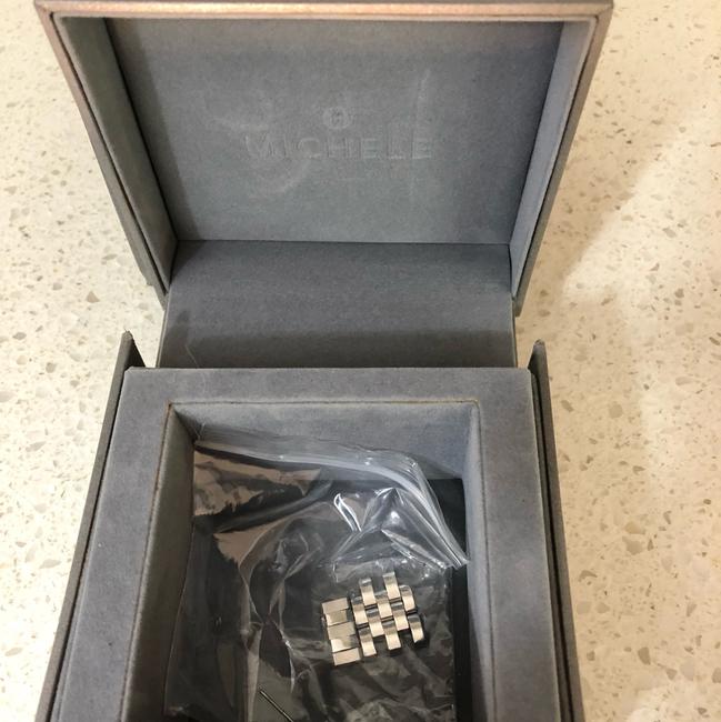 Michele Silver Uptown Diamond Bracelet Watch Michele Silver Uptown Diamond Bracelet Watch