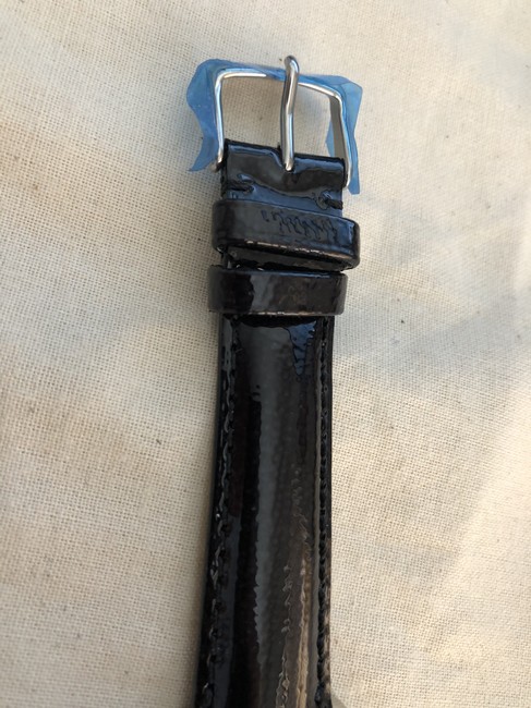 Michele Silver Deco18 Mosaic Dial Leather Strap Watch Michele Silver Deco18 Mosaic Dial Leather Strap Watch