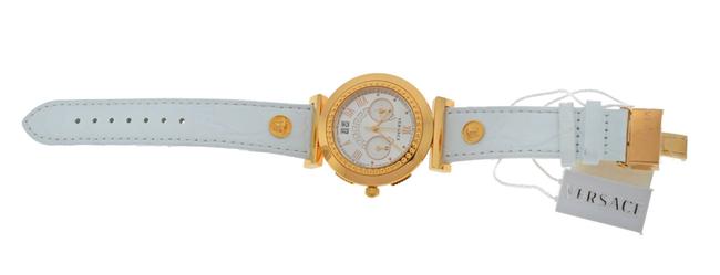 Versace Gold Tone Steel New Vanity Va903 0013 Quartz 41mm Watch Versace Gold Tone Steel New Vanity Va903 0013 Quartz 41mm Watch