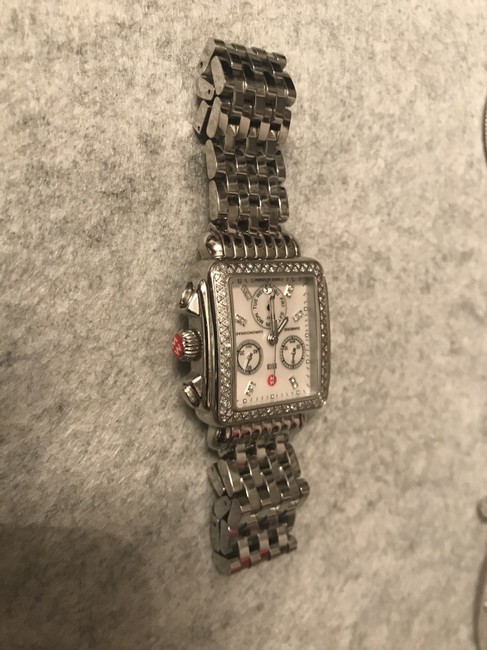 Michele Sterling Silver Deco with Diamonds Watch Michele Sterling Silver Deco with Diamonds Watch