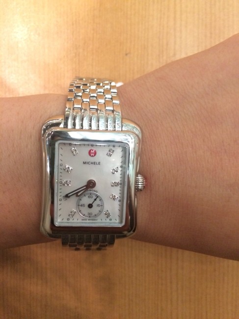 Michele Silver Deco Moderne Ii Diamond Diamond Dial Mww06y000013 Ladies Watch Michele Silver Deco Moderne Ii Diamond Diamond Dial Mww06y000013 Ladies Watch