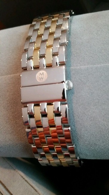 Michele Gold Tone Silver Tone New Milou and Stainless Steel Diamond Watch Michele Gold Tone Silver Tone New Milou and Stainless Steel Diamond Watch