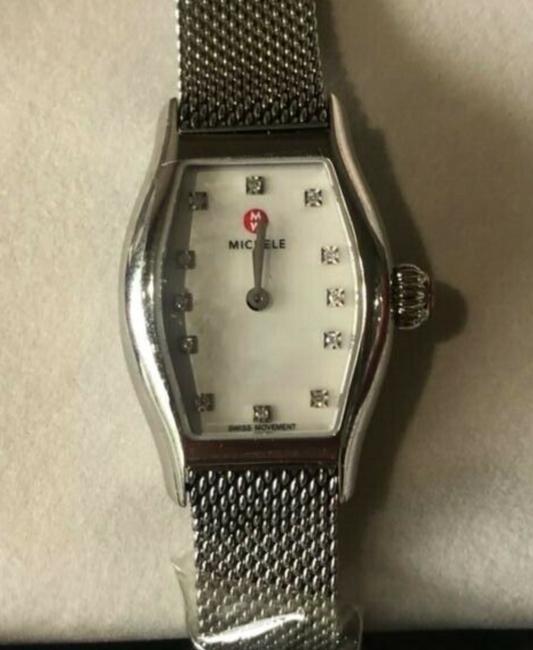 Michele Silver New Urban Coquette Stainless Steel Diamond Watch Michele Silver New Urban Coquette Stainless Steel Diamond Watch
