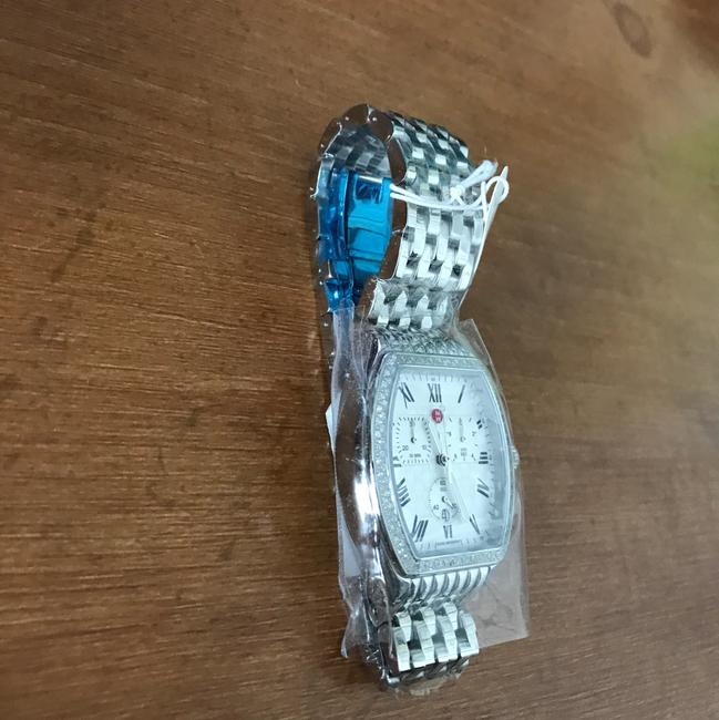 Michele Silver Stainless Steel Diamond Woman Watch Michele Silver Stainless Steel Diamond Woman Watch