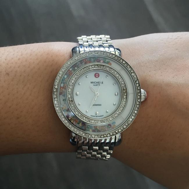 Michele Multicolor Cloette Mother Of Pearl Diamond Colored Stone Watch Michele Multicolor Cloette Mother Of Pearl Diamond Colored Stone Watch