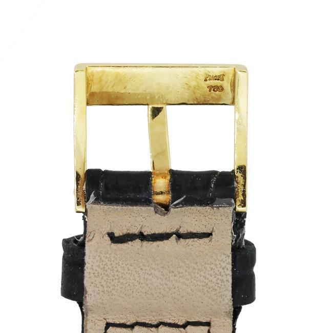 Piaget Gold Black Dancer 18k Yellow On Leather Strap Quartz Watch Piaget Gold Black Dancer 18k Yellow On Leather Strap Quartz Watch