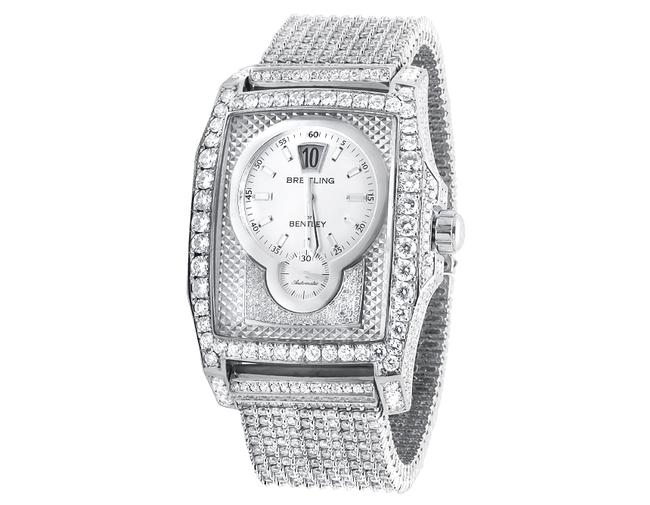 Breitling Stainless Steel XL Mens Custom Bentley Flying B A28362 Vs Diamond 32 Ct Watch Breitling Stainless Steel XL Mens Custom Bentley Flying B A28362 Vs Diamond 32 Ct Watch