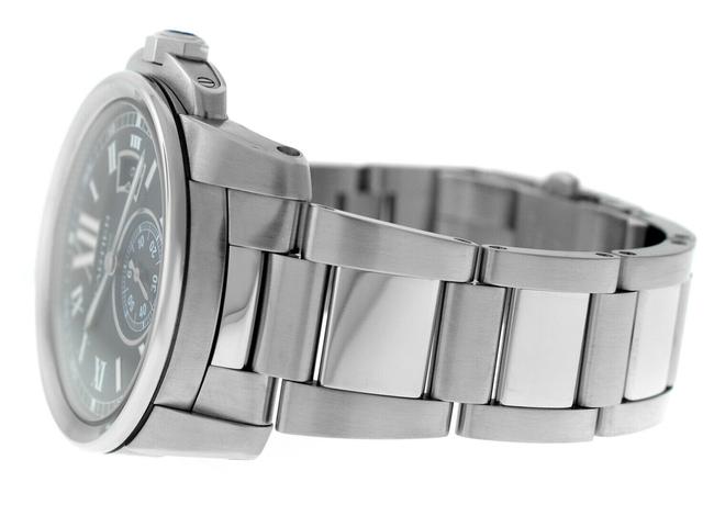 Cartier Silver Calibre De 3389 W7100016 Mens Steel Date 44mm Watch Cartier Silver Calibre De 3389 W7100016 Mens Steel Date 44mm Watch