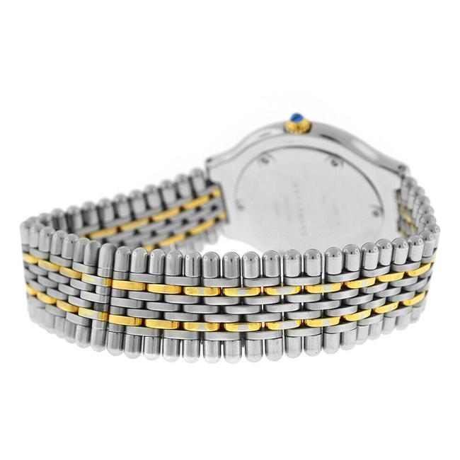 Cartier Yellow Gold Silver Must De 21 Mens Unisex Steel Bullet Quartz 35mm Watch Cartier Yellow Gold Silver Must De 21 Mens Unisex Steel Bullet Quartz 35mm Watch