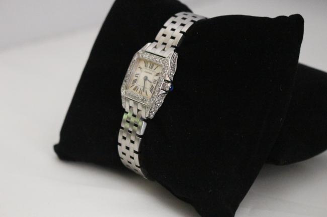 Cartier Silver Santos Demoiselle Stainless Steel Diamond Ladies Watch Cartier Silver Santos Demoiselle Stainless Steel Diamond Ladies Watch