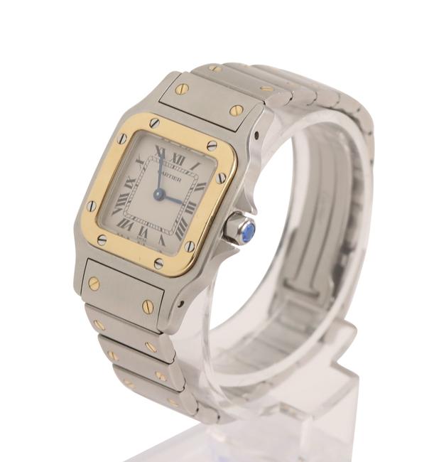 Cartier Silver Santos Galbee 1567 Stainless Steel Watch Cartier Silver Santos Galbee 1567 Stainless Steel Watch