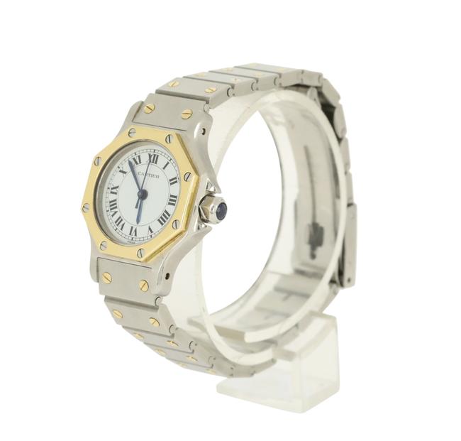 Cartier Silver Santos Octagaon - Stainless Steel and 18kt Yellow Gold Watch Cartier Silver Santos Octagaon - Stainless Steel and 18kt Yellow Gold Watch