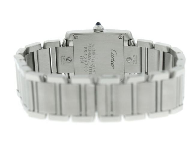 Cartier Silver Tank Francaise 2384 Ladies Stainless Steel Quartz 20mm Diamond Watch Cartier Silver Tank Francaise 2384 Ladies Stainless Steel Quartz 20mm Diamond Watch