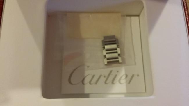 Cartier Silver Tank Francaise Stainless Steel Mother Of Pearl Ladies with Pink Sapphire Cabachon Crown Watch Cartier Silver Tank Francaise Stainless Steel Mother Of Pearl Ladies with Pink Sapphire Cabachon Crown Watch