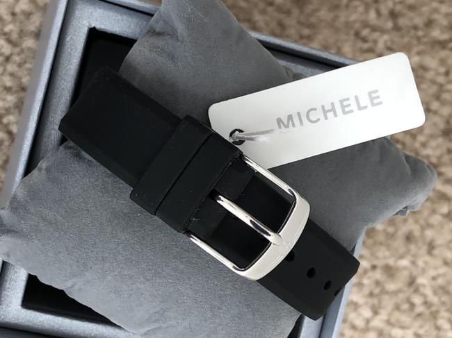Michele Black Black/Silver Cape Topaz Mww27a000006 Watch Michele Black Black/Silver Cape Topaz Mww27a000006 Watch