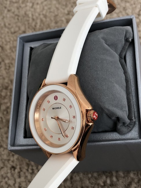 Michele Multicolor Cape Sunray Dial Silicone Mww27a000004 Watch Michele Multicolor Cape Sunray Dial Silicone Mww27a000004 Watch