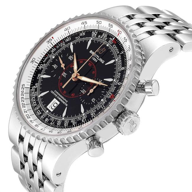Breitling Black Montbrillant Legende Stainless Steel Mens A23340 Watch Breitling Black Montbrillant Legende Stainless Steel Mens A23340 Watch
