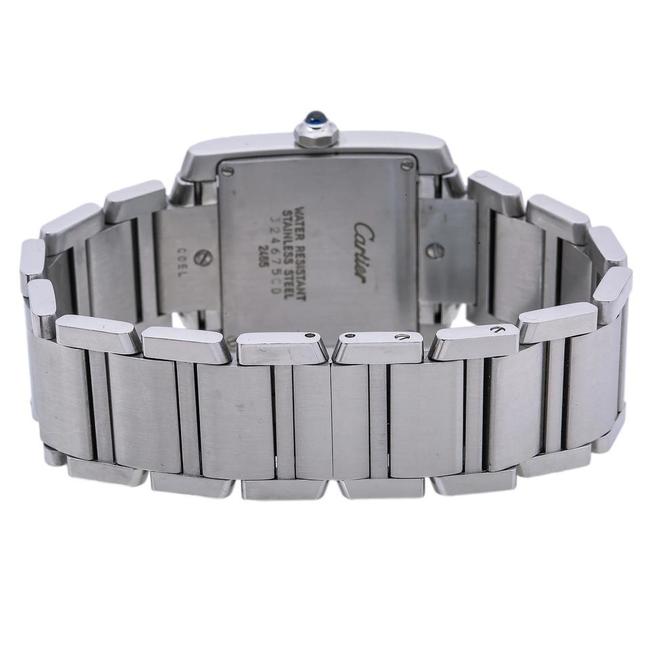 Cartier White Tank Fran?aise W51011q3 25mm Dial with Stainless Steel Watch Cartier White Tank Fran?aise W51011q3 25mm Dial with Stainless Steel Watch