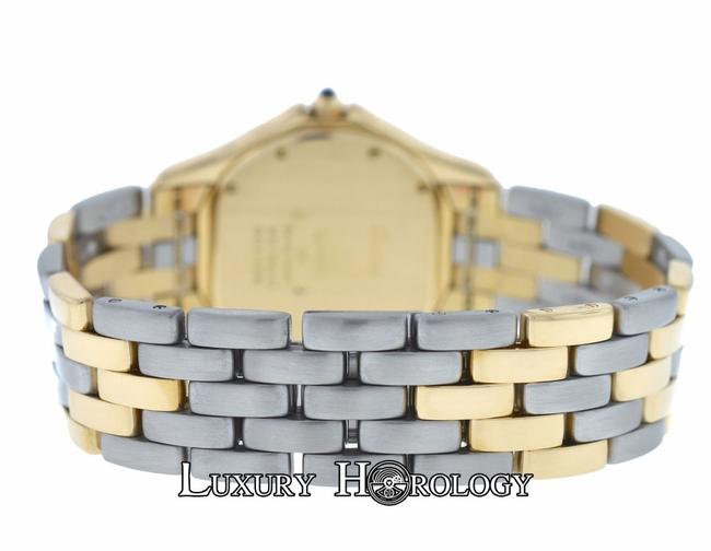 Cartier Two Tone Cougar Panthere 887904c Midsize 33mm Quartz 18k Gold Watch Cartier Two Tone Cougar Panthere 887904c Midsize 33mm Quartz 18k Gold Watch