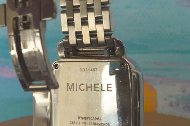 Michele Silver White Mother Of Pearl with Diamonds Milou Watch Michele Silver White Mother Of Pearl with Diamonds Milou Watch