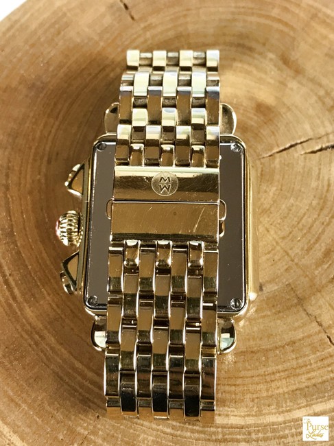 Michele Gold Deco Stainless Steel Ladies Analog Sale Watch Michele Gold Deco Stainless Steel Ladies Analog Sale Watch