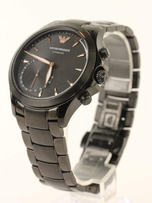 Emporio Armani Black Mens Stainless Steel Hybrid Smart Art3012 Watch Emporio Armani Black Mens Stainless Steel Hybrid Smart Art3012 Watch