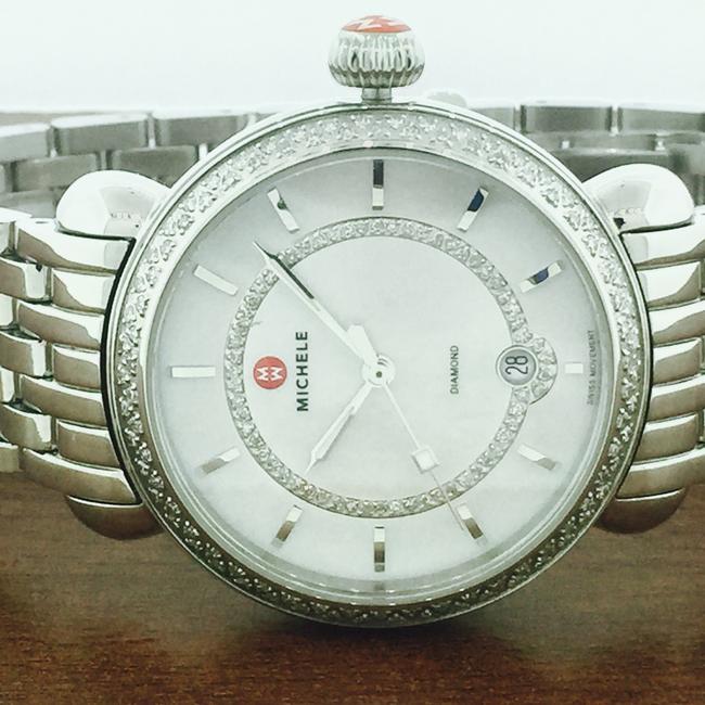 Michele Silver Csx Elegance Stainless Mother Of Pearl Diamond Mww03t000035 Watch Michele Silver Csx Elegance Stainless Mother Of Pearl Diamond Mww03t000035 Watch
