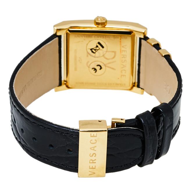 Versace Black Yellow Gold Plates Stainless Steel Diamond Vd25 Vqf020015 Womens Wristwatch 30 Mm Watch Versace Black Yellow Gold Plates Stainless Steel Diamond Vd25 Vqf020015 Womens Wristwatch 30 Mm Watch