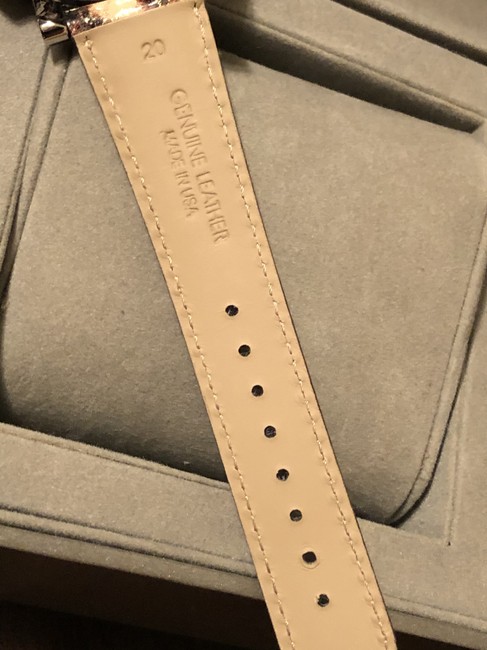 Michele Silver Sport Sail White Dial Leather Strap Watch Michele Silver Sport Sail White Dial Leather Strap Watch