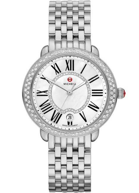 Michele Silver Serein 16 Mid Stainless Mother Of Pearl Diamond Dial Mww21b000030 Watch Michele Silver Serein 16 Mid Stainless Mother Of Pearl Diamond Dial Mww21b000030 Watch