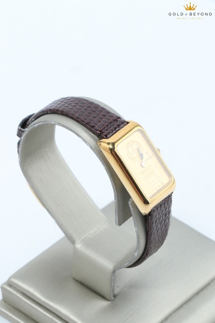 Corum Gold/Brown 24kt Dial Ingot 5 Gram 18kt Case Ladies 14300 Watch Corum Gold/Brown 24kt Dial Ingot 5 Gram 18kt Case Ladies 14300 Watch