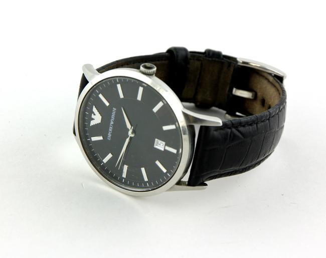 Emporio Armani Mens Classic Black Dial 43mm Watch Emporio Armani Mens Classic Black Dial 43mm Watch