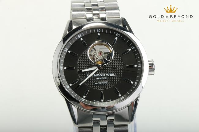 Raymond Weil Silver/Black 2710 Open Heart Watch Raymond Weil Silver/Black 2710 Open Heart Watch
