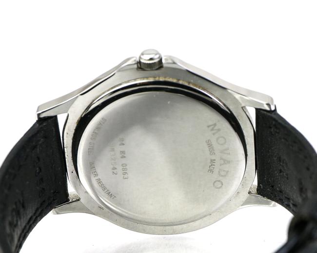Movado Stainless Steel Museum Black Leather Watch Movado Stainless Steel Museum Black Leather Watch
