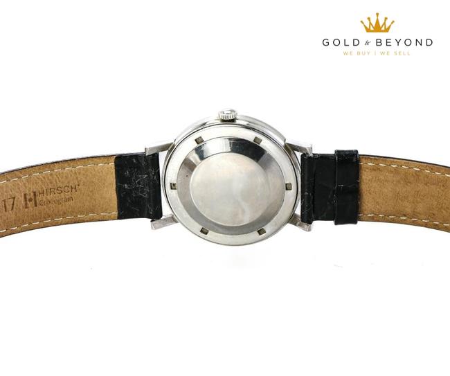 Girard-Perregaux Stainless Steel and Leather Gyromatic Vintage Watch Girard-Perregaux Stainless Steel and Leather Gyromatic Vintage Watch