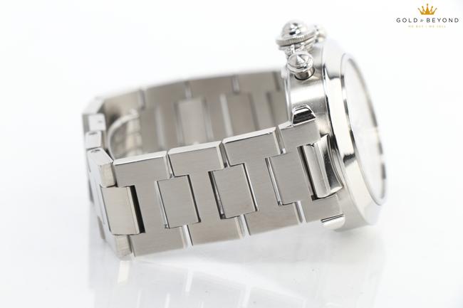 Cartier Silver/ Stainless Steel Pasha Chronograph 2412 Watch Cartier Silver/ Stainless Steel Pasha Chronograph 2412 Watch