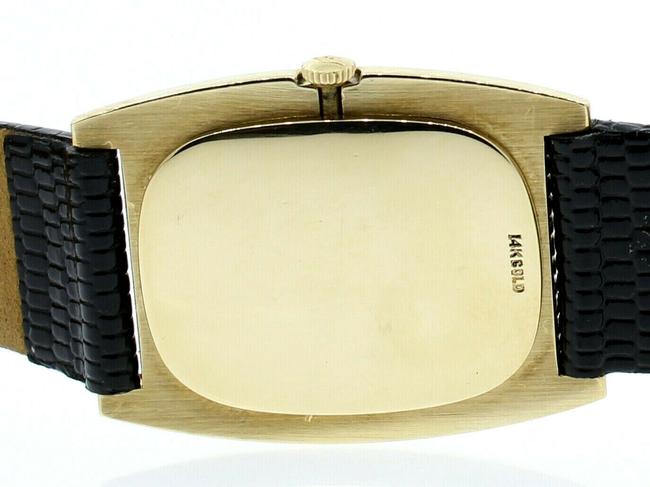 Movado Gold Vintage 14k Solid Yellow Tonneau Mens Dress Watch Movado Gold Vintage 14k Solid Yellow Tonneau Mens Dress Watch