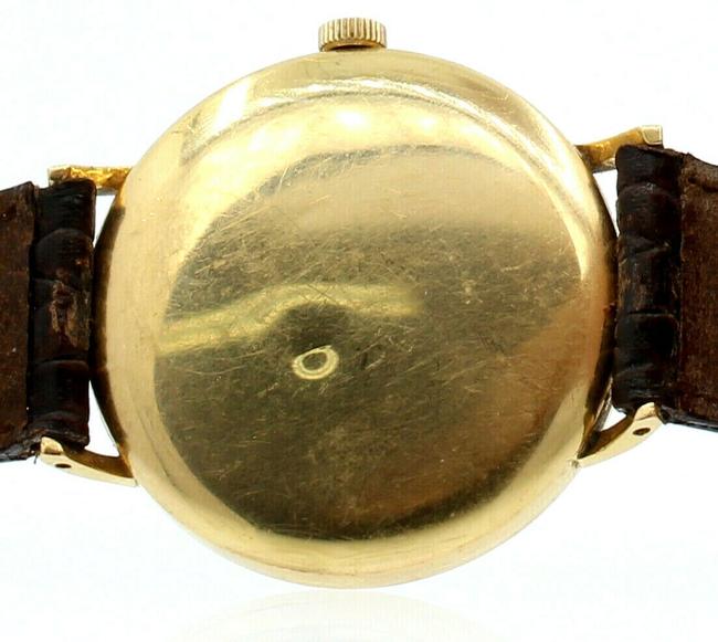 Longines Gold Vintage 18k Yellow Round Manual Wind 35mm Mens Watch Longines Gold Vintage 18k Yellow Round Manual Wind 35mm Mens Watch