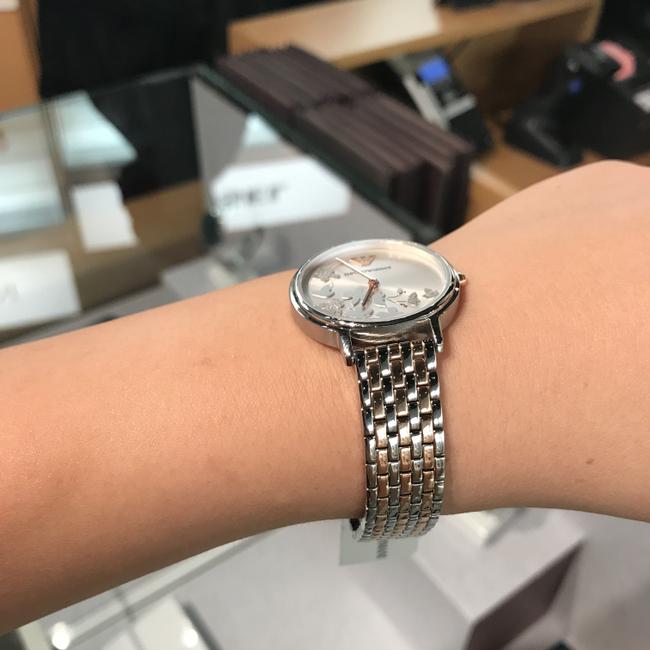 Emporio Armani Silver / Rose Gold Kappa Dial Bracelet 32mm Womens Watch Emporio Armani Silver / Rose Gold Kappa Dial Bracelet 32mm Womens Watch