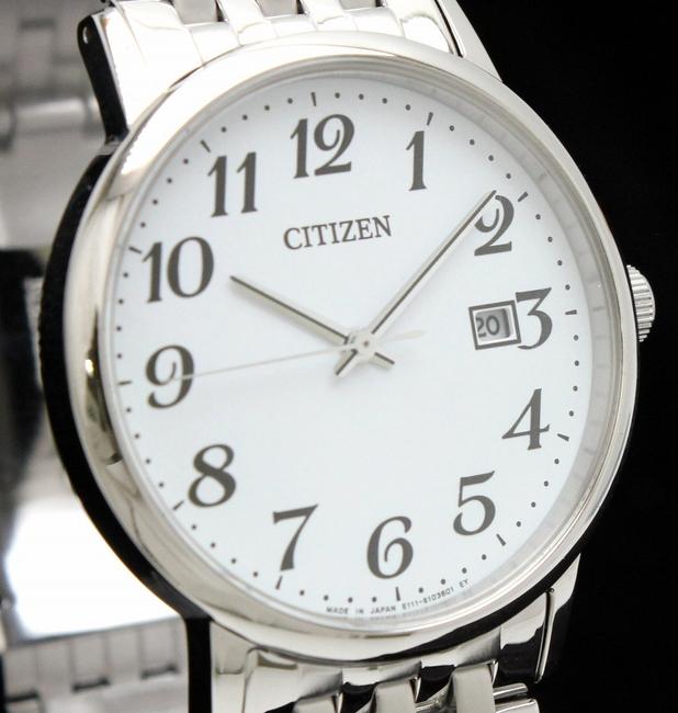 Citizen Solar Eco-drive Date White Dial Ss Mens E111-s067901 Bm6770-51b Watch Citizen Solar Eco-drive Date White Dial Ss Mens E111-s067901 Bm6770-51b Watch