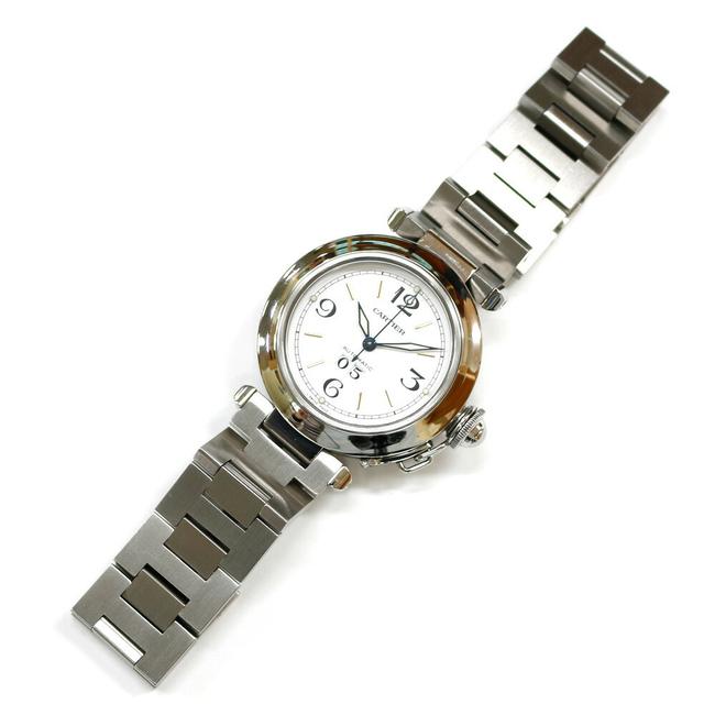 Cartier Pasha C Big Date 2475 Silver White Mens Stainless Steel Watch Cartier Pasha C Big Date 2475 Silver White Mens Stainless Steel Watch
