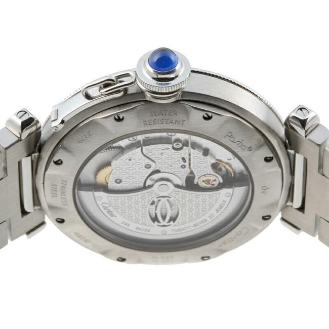 Cartier Pasha De Pronger Mens W31059h3 2379 Stainless Steel Silver Arabian Dial Watch Cartier Pasha De Pronger Mens W31059h3 2379 Stainless Steel Silver Arabian Dial Watch