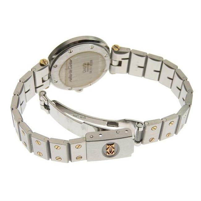 Cartier Gold / Silver Genuine Santos Round Ladies Quartz Wrist Watch Cartier Gold / Silver Genuine Santos Round Ladies Quartz Wrist Watch