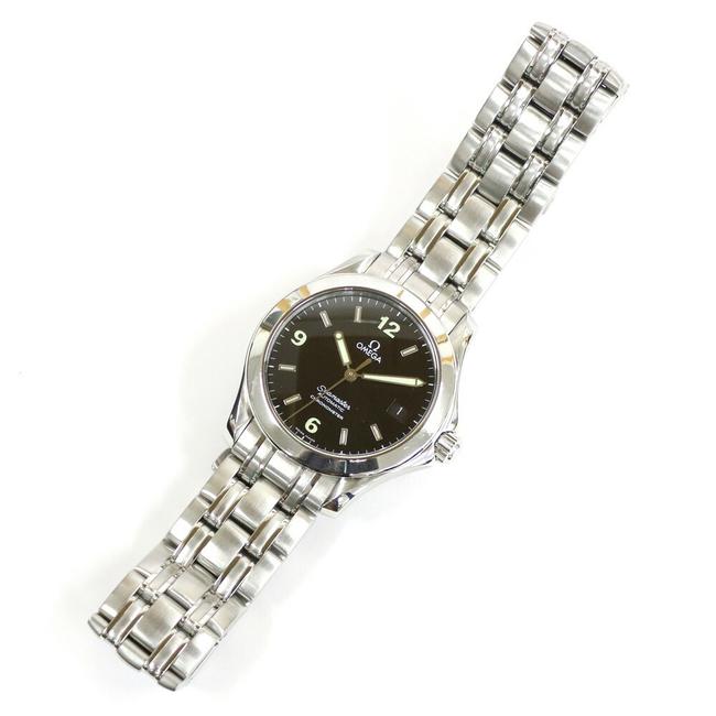 Omega Seamasitter Silver Black Mens Stainless Steel Watch Omega Seamasitter Silver Black Mens Stainless Steel Watch