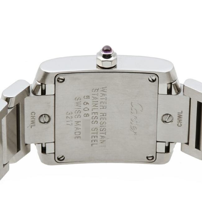 Cartier Roman Tank Francaise Ladies W51028q3 3217 Stainless Steel Pink Shell Dial Watch Cartier Roman Tank Francaise Ladies W51028q3 3217 Stainless Steel Pink Shell Dial Watch