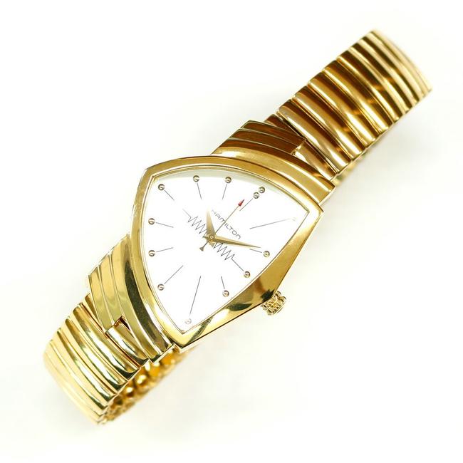 Hamilton Flex Breath 60th Anniversary Model Bellows Belt Ventura H243010 Gold Mens Stainless Steel Watch Hamilton Flex Breath 60th Anniversary Model Bellows Belt Ventura H243010 Gold Mens Stainless Steel Watch