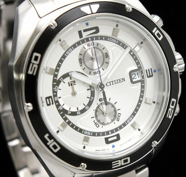 Citizen Chronograph Date Silver Dial Ss Mens 0510-s076111 An3440-53a Watch Citizen Chronograph Date Silver Dial Ss Mens 0510-s076111 An3440-53a Watch