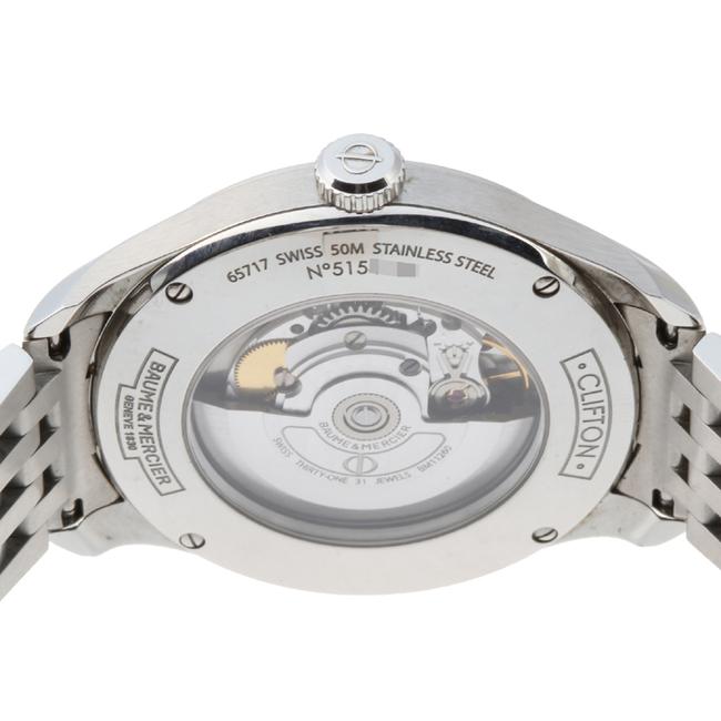 Baume & Mercier Mersche Clifton Mens 65717 Moa10141 Stainless Steel Silver Arabian Dial Watch Baume & Mercier Mersche Clifton Mens 65717 Moa10141 Stainless Steel Silver Arabian Dial Watch
