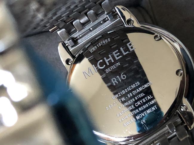 Michele Gold/Silver Gold/Silver Serein 16 Diamond Silver-stainless-steel Bracelet Watch Michele Gold/Silver Gold/Silver Serein 16 Diamond Silver-stainless-steel Bracelet Watch