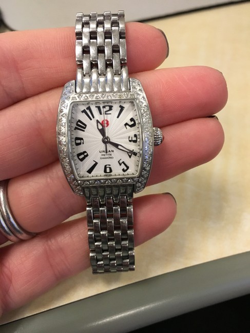Michele Pave Diamond Silver Womens urban Petite With Watch Michele Pave Diamond Silver Womens urban Petite With Watch